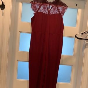 Maroon jumpsuit